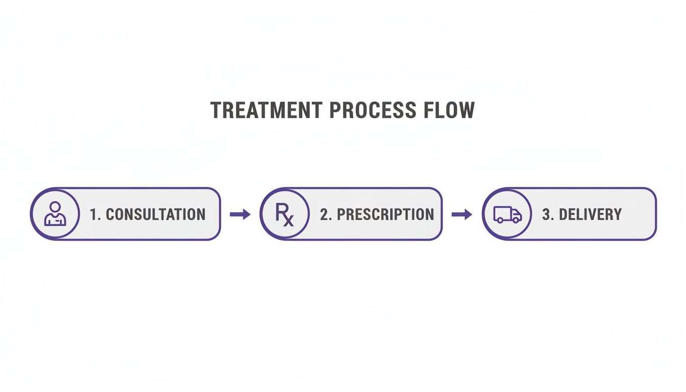 flowchart showing process for ordering Wegovy