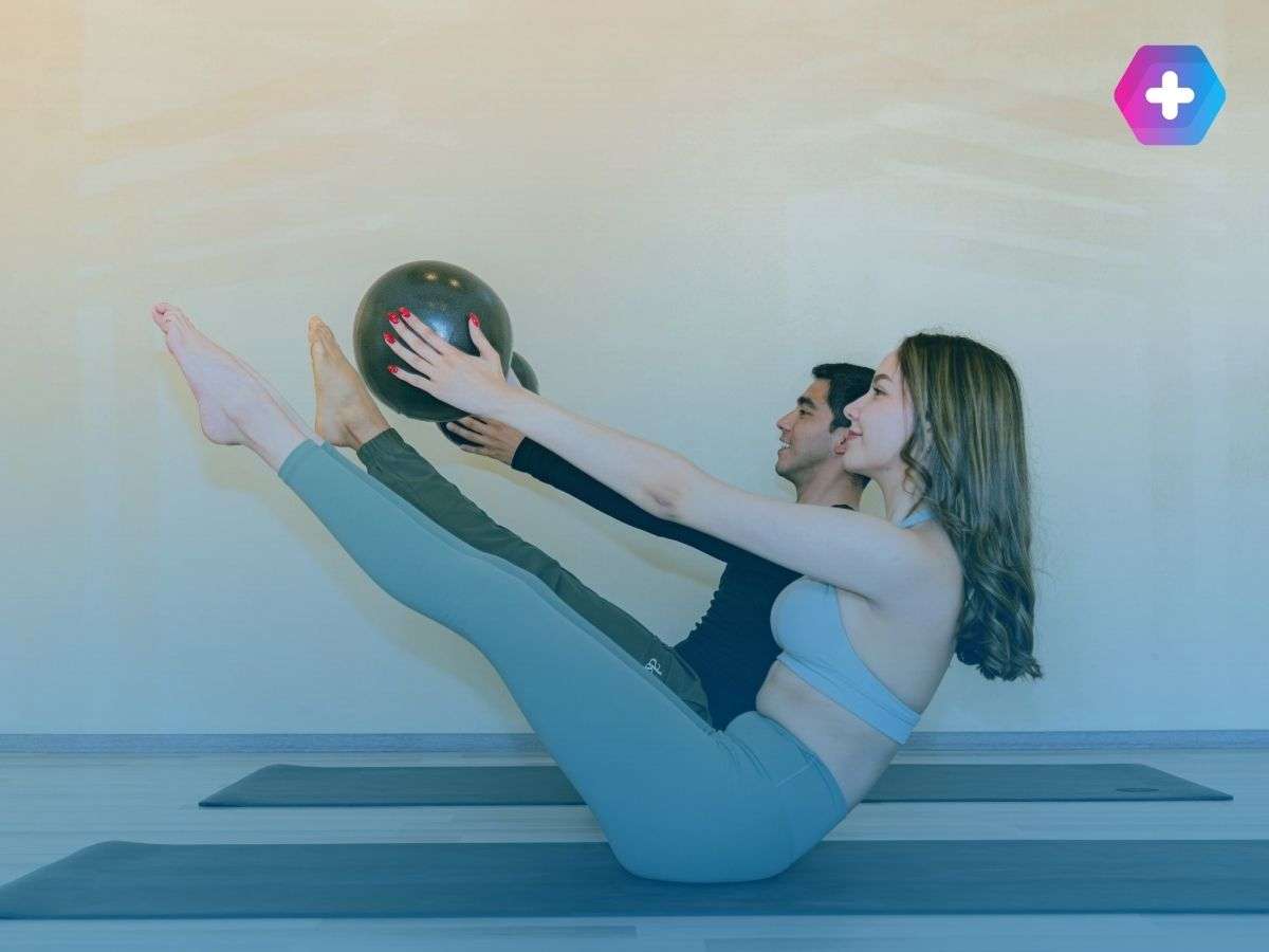 Woman enjoying core strength exercise for weight loss