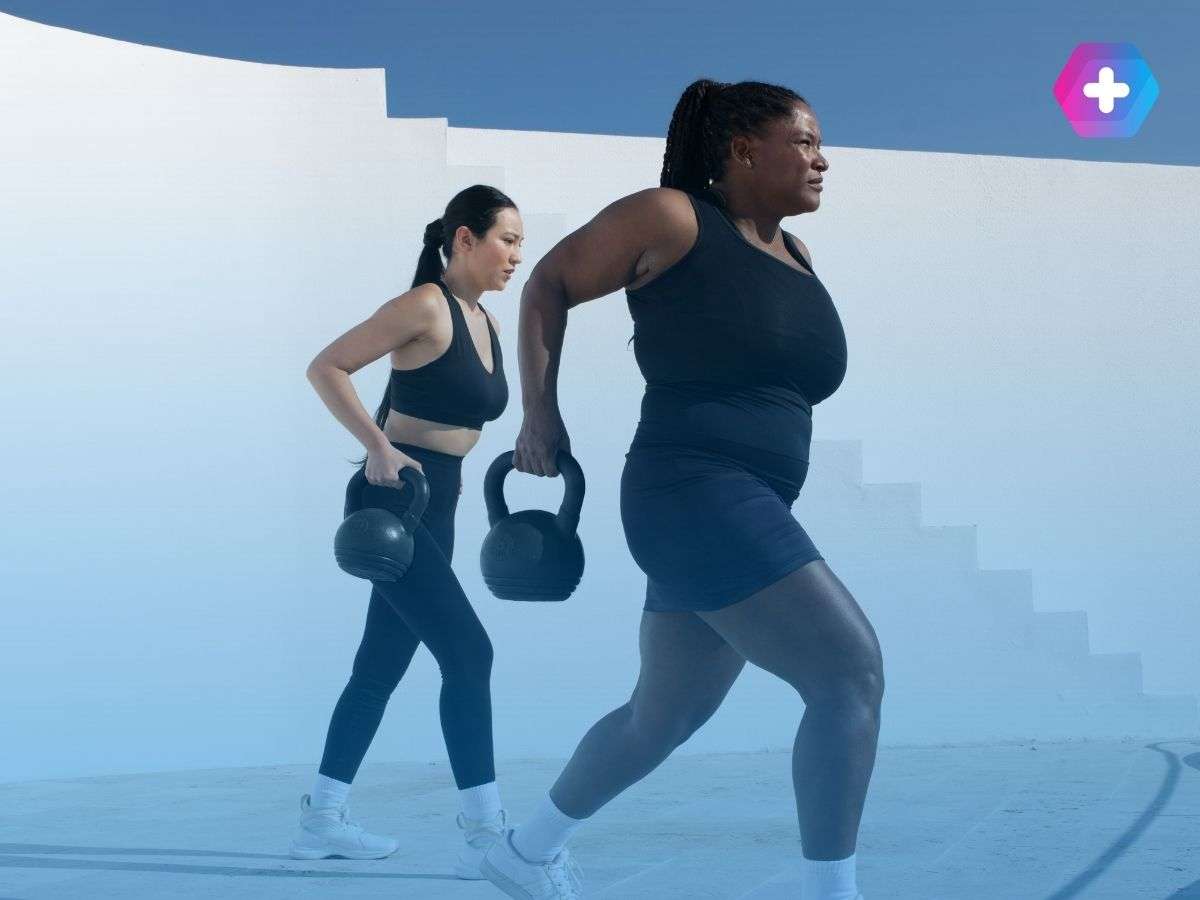 Two women exercising for weight loss