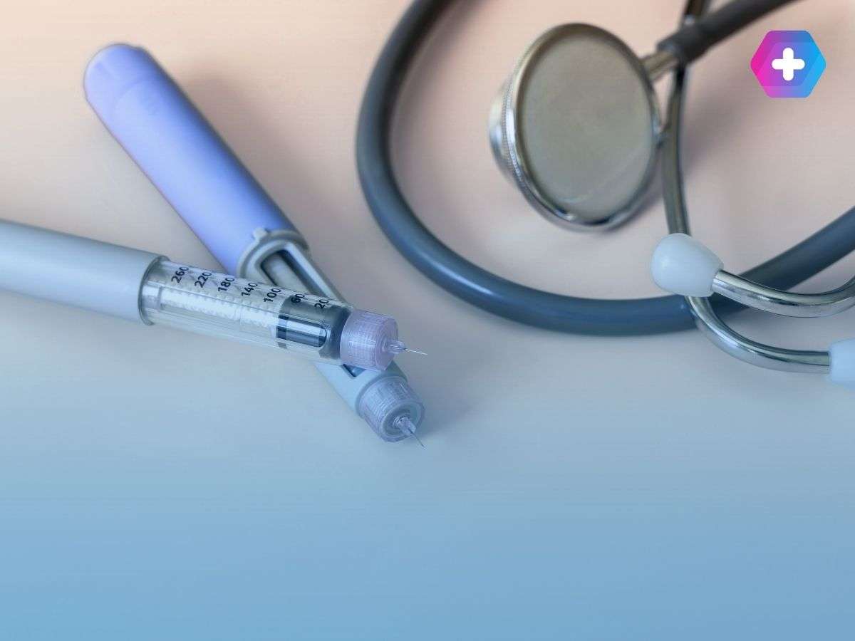 Weight loss injection and stethoscope.