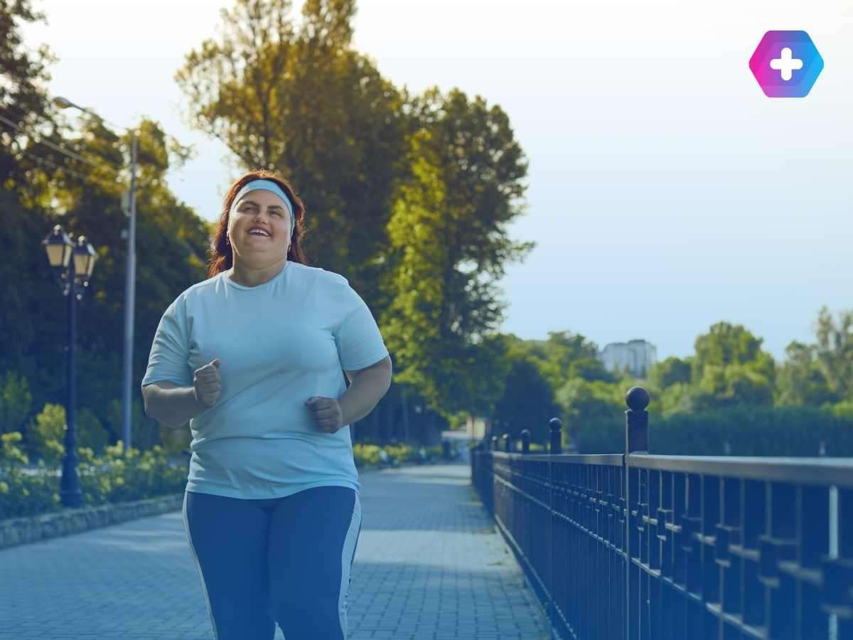 Woman enjoying exercise to support weight loss