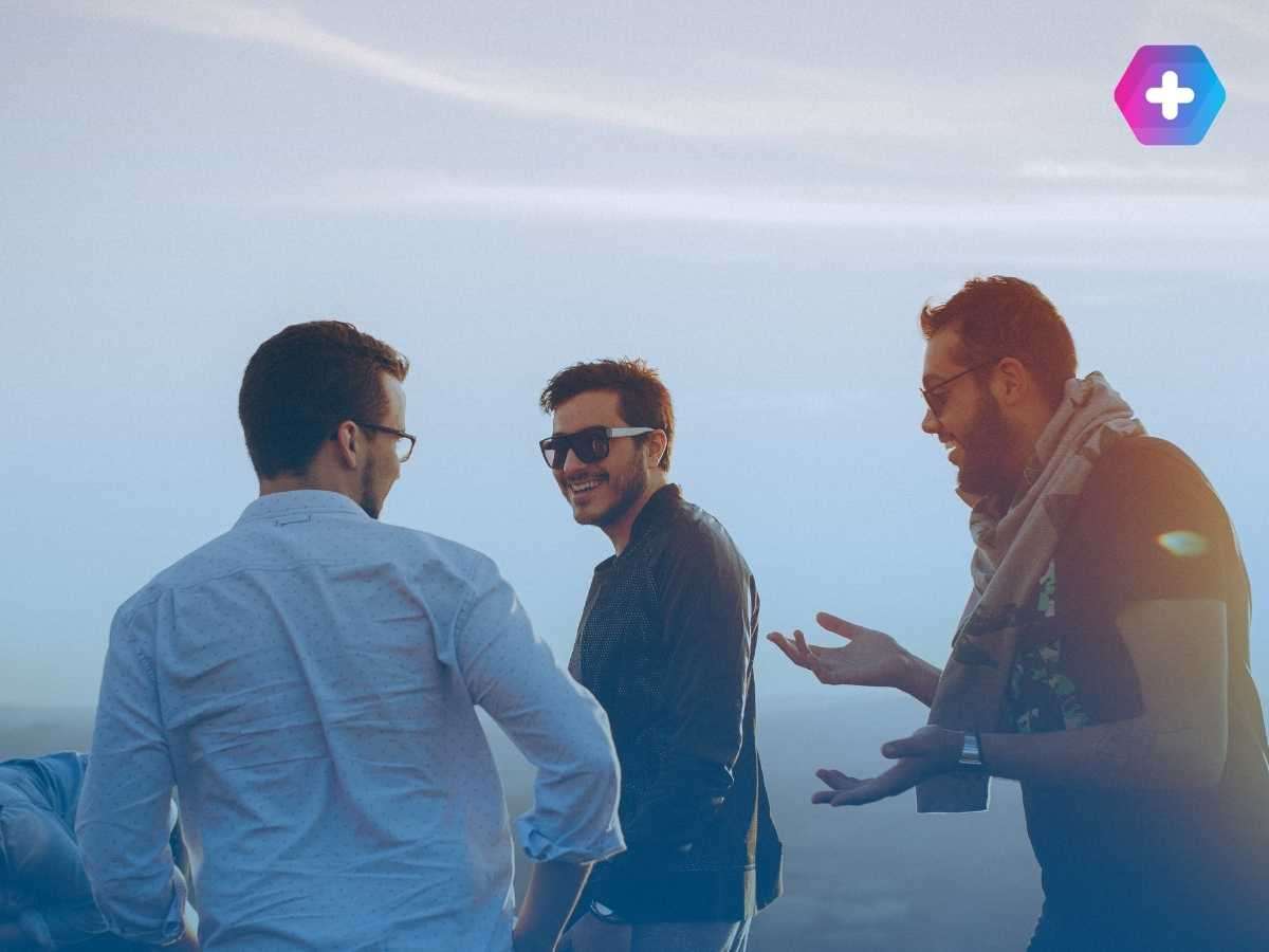 Group of men enjoying the outdoors