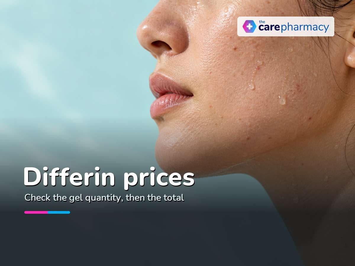 Close-up of natural cheek texture and water droplets for a Differin prices guide